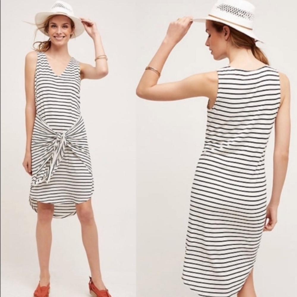 Dolan (Anthro) Black & White Striped Tie Dr